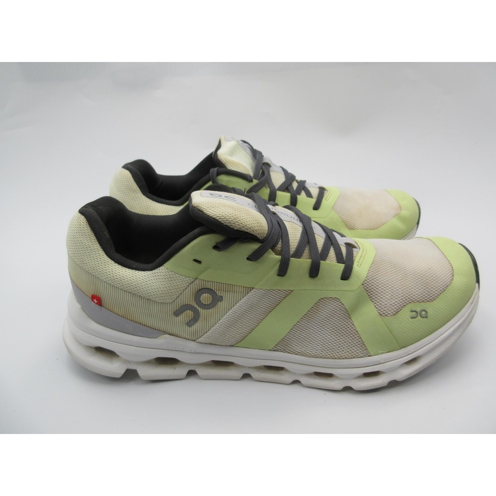 On Running Cloudrunner Shoes Womens Size 11 Green Cream Athletic Sneakers Gym